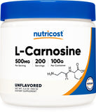 Nutricost L-Carnosine Powder 500MG front view of packaging