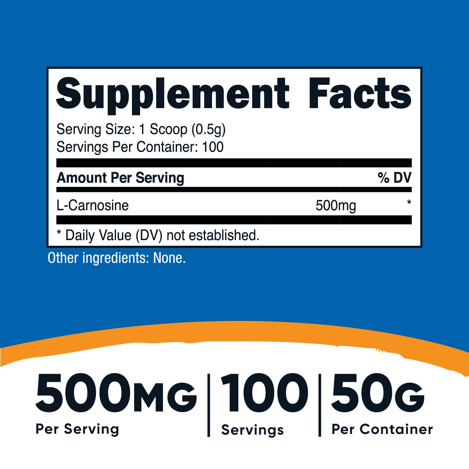 Nutricost L-Carnosine Powder scoop included