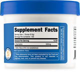 Nutricost L-Carnosine Powder side view showing dimensions