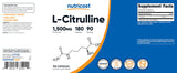 Nutricost L-Citrulline 750mg Capsules open bottle showing capsules