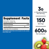 Nutricost L-Citrulline Malate 2:1 Strawberry Kiwi 600g back view