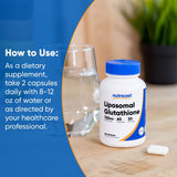 Nutricost L-Glutamine bottle with measuring spoon