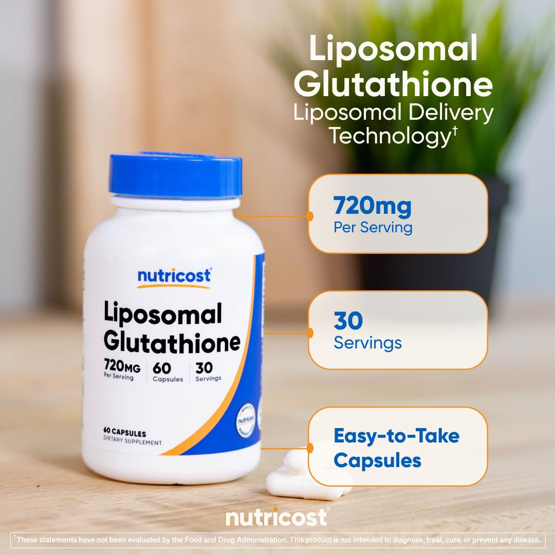 Nutricost L-Glutamine capsules in hand