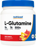 Nutricost L-Glutamine Powder 500g bottle front view