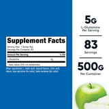 Nutricost L-Glutamine Powder Green Apple 500g packaging