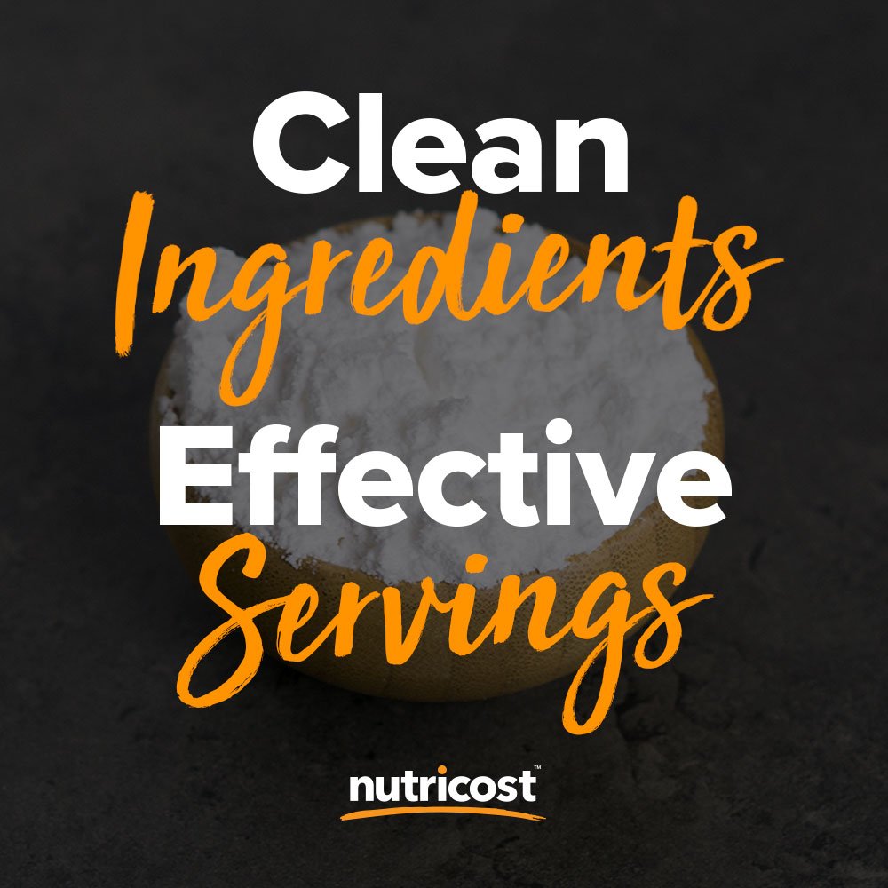 Nutricost L-Glutamine Powder with measuring spoon