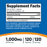 Nutricost L-Glycine Capsules 120 vegetarian capsules side view
