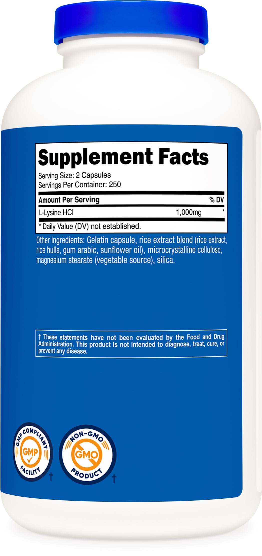 Nutricost L-Lysine Supplement with measuring spoon