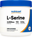 Nutricost L-Serine Powder 0.5 LB front view