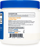 Nutricost L-Theanine Powder 100g back view showing ingredients