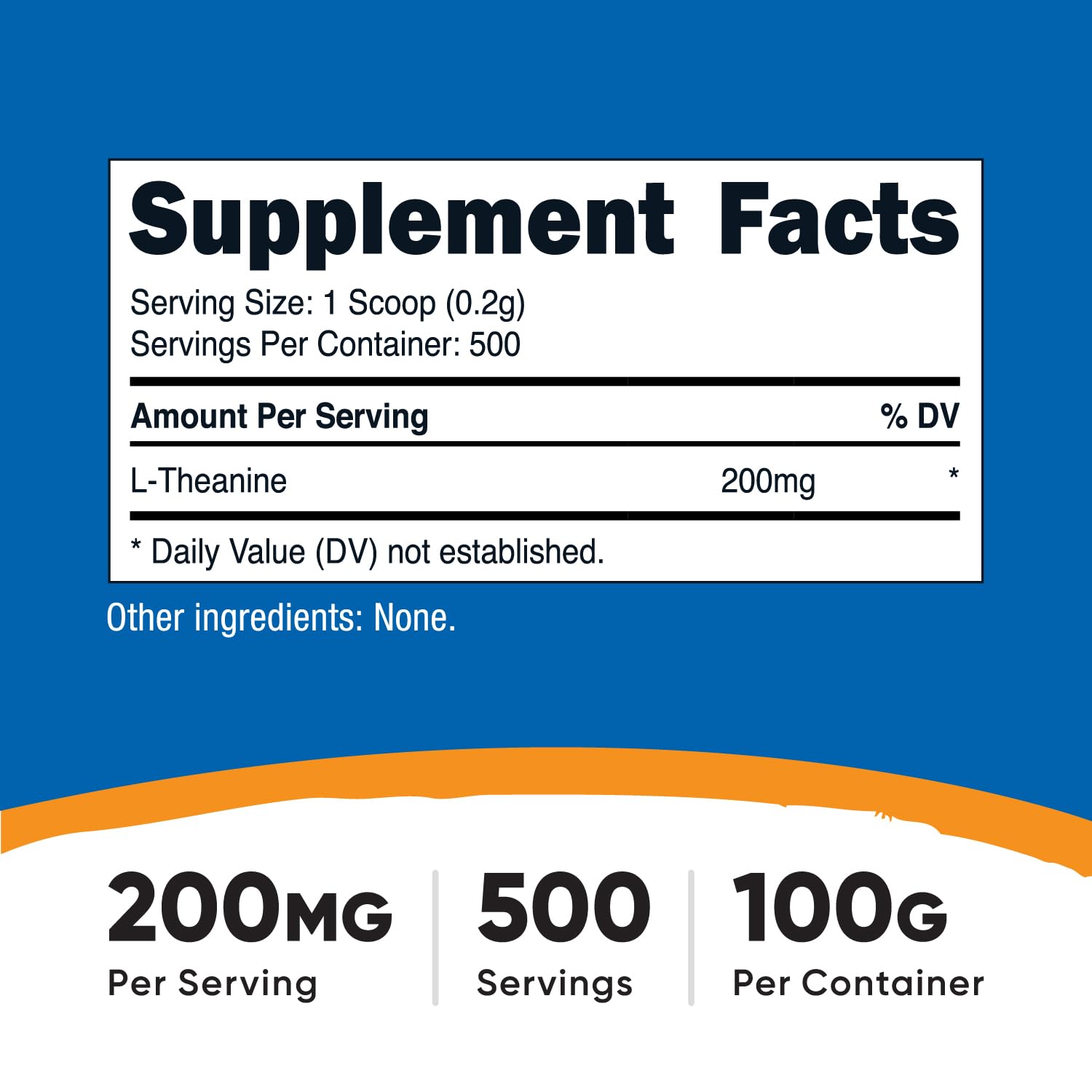 Nutricost L-Theanine Powder 100g scoop included for serving