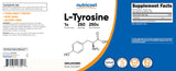 Nutricost L-Tyrosine Powder label close-up