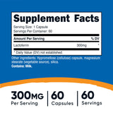 Nutricost Lactoferrin Capsules 300mg bottle side view