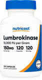 Nutricost Lumbrokinase Capsules 150mg bottle front view