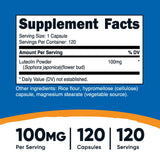 Nutricost Luteolin 100mg Capsules bottle side view