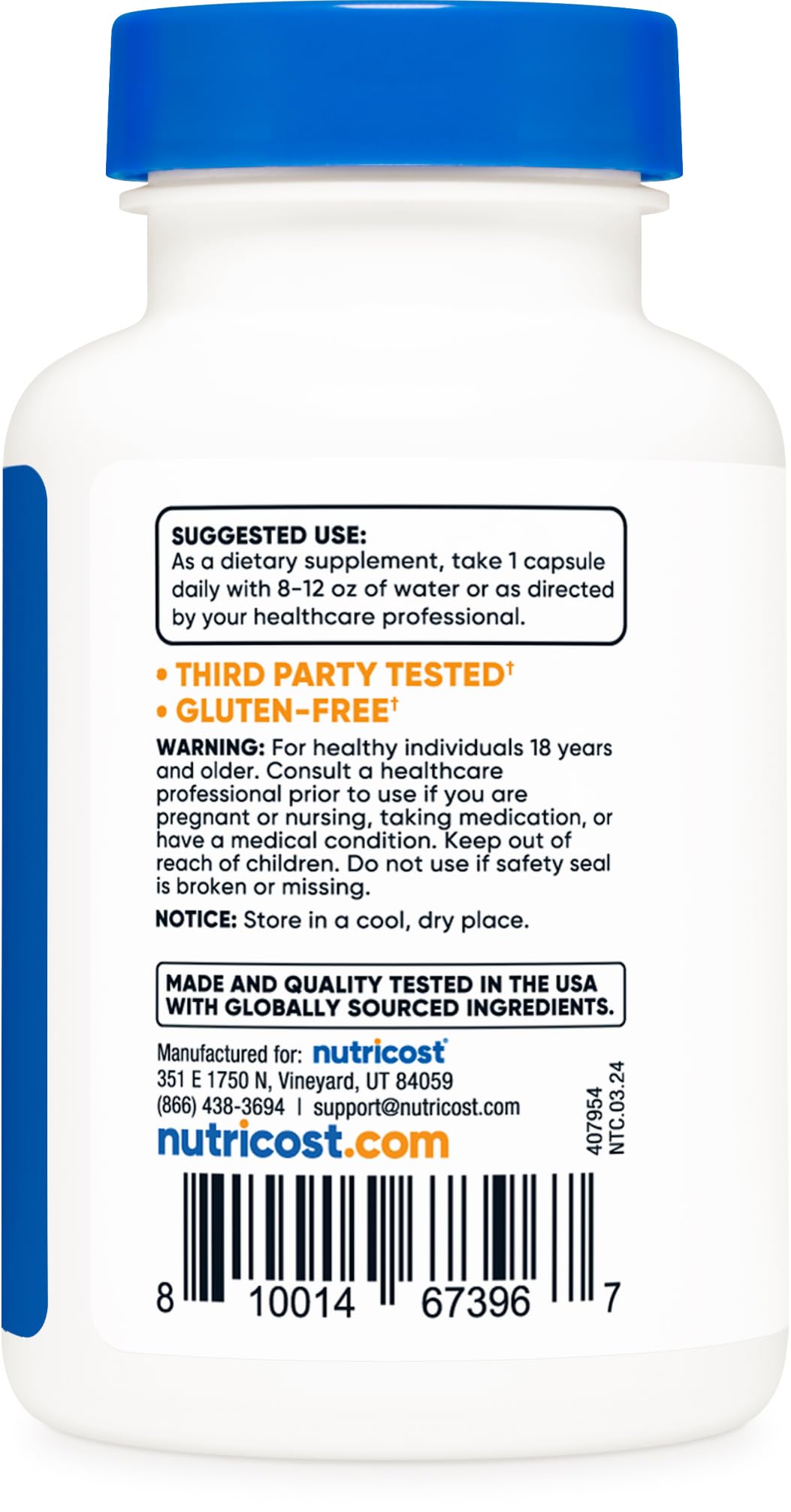 Nutricost Luteolin 100mg Capsules with measuring spoon