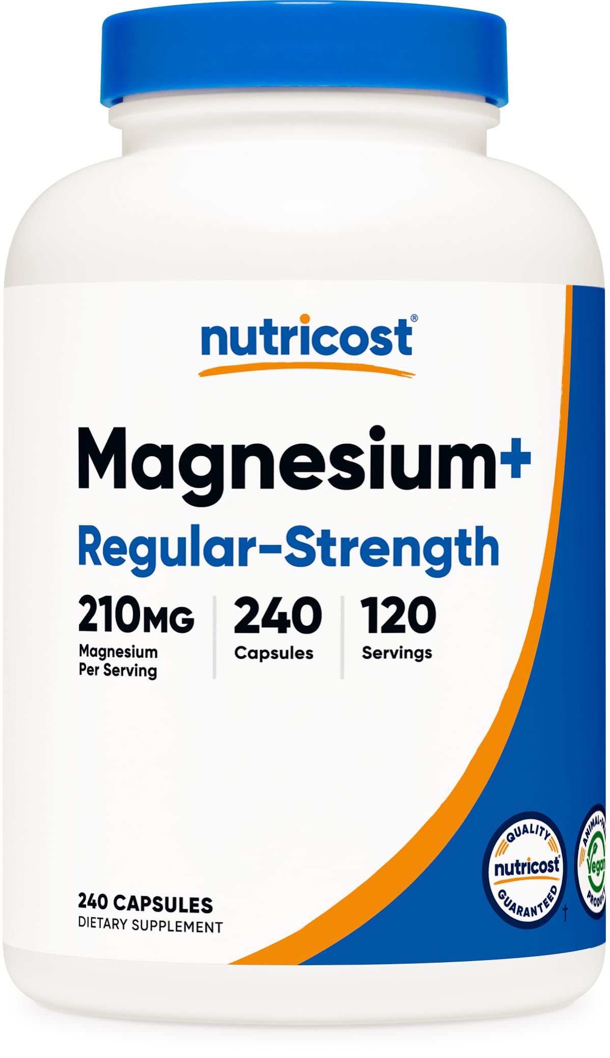 Nutricost Magnesium+ 240 capsules front view