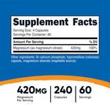 Nutricost Magnesium Citrate bottle side view
