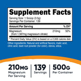 Nutricost Magnesium Citrate Powder 500g scoop included