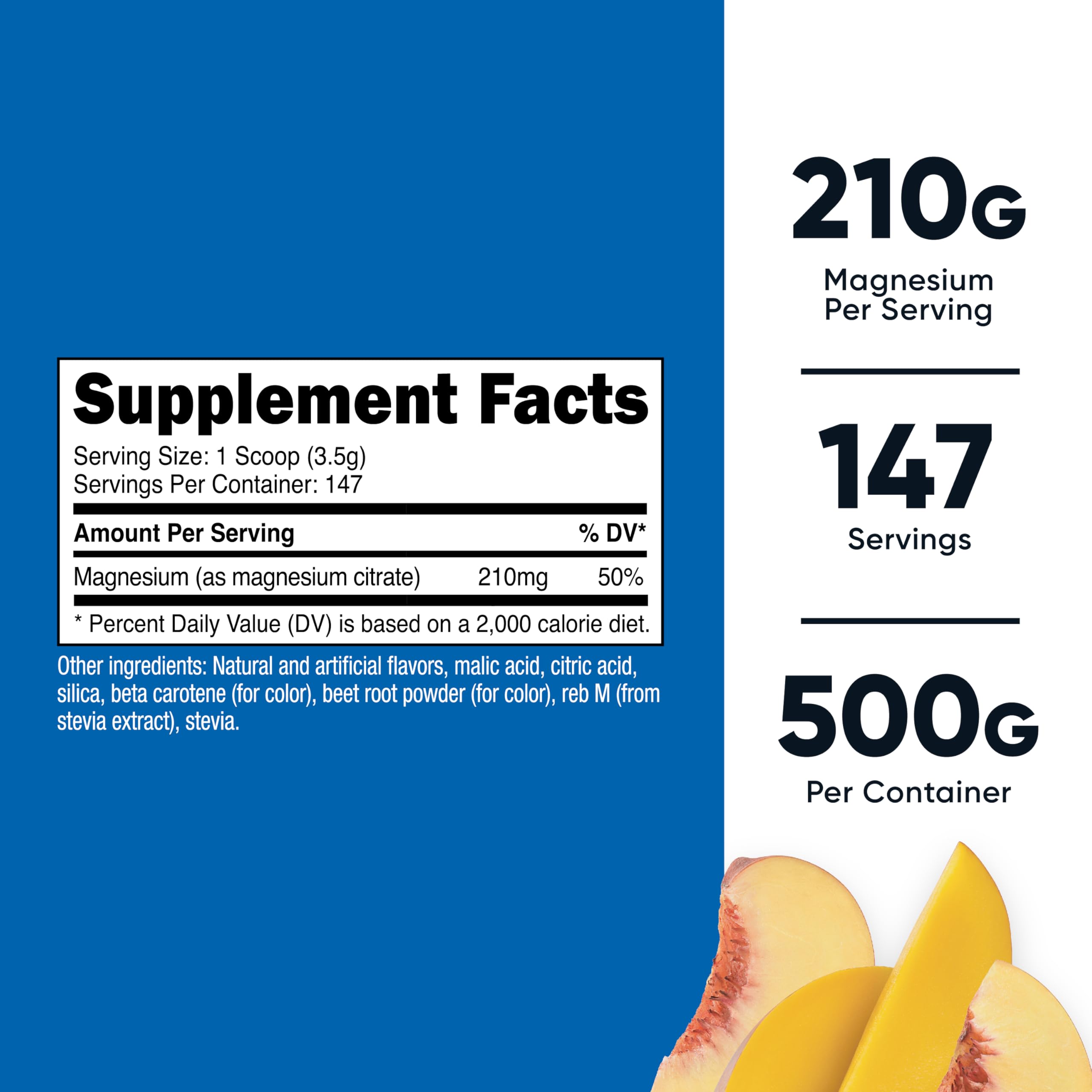 Nutricost Magnesium Citrate Powder 500g scoop included