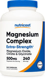 Nutricost Magnesium Complex 500mg 240 Capsules front view