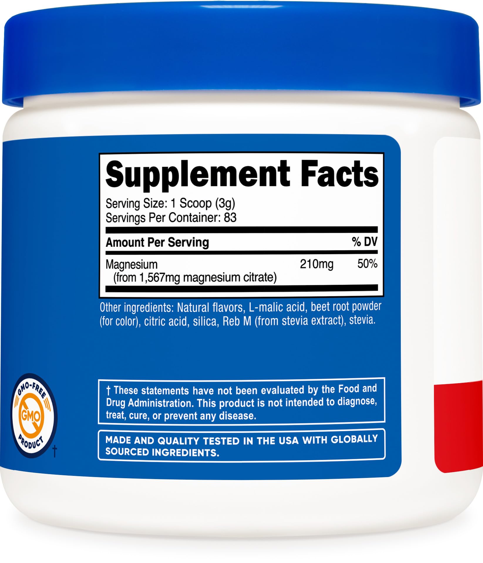 Nutricost Magnesium Glycinate Powder 250G lifestyle scene with glass of mixed drink