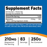 Nutricost Magnesium Glycinate Powder 250G side view showing packaging