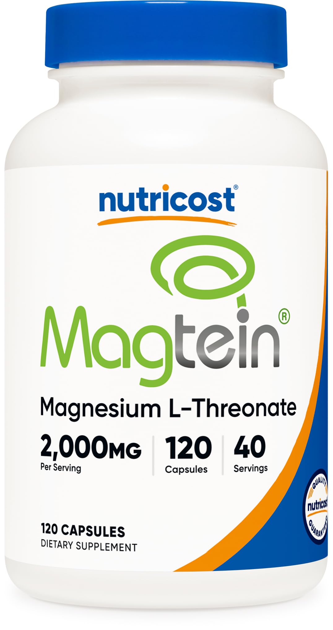 Nutricost Magnesium L-Threonate 2000mg capsules front view