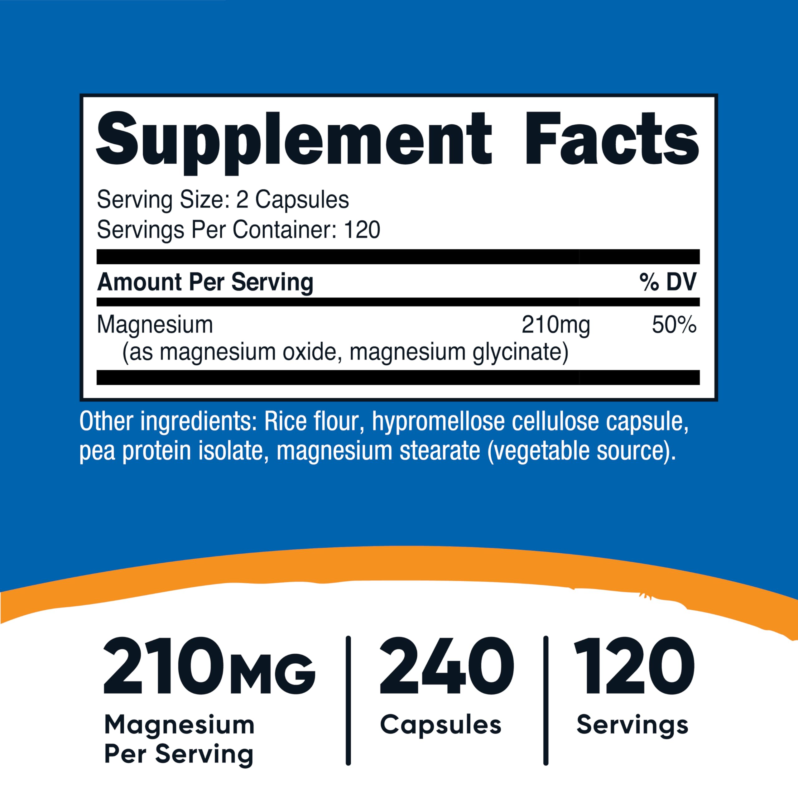 Nutricost Magnesium+ side view showing capsule details