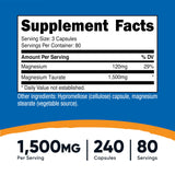 Nutricost Magnesium Taurate Capsules side view showing capsule details