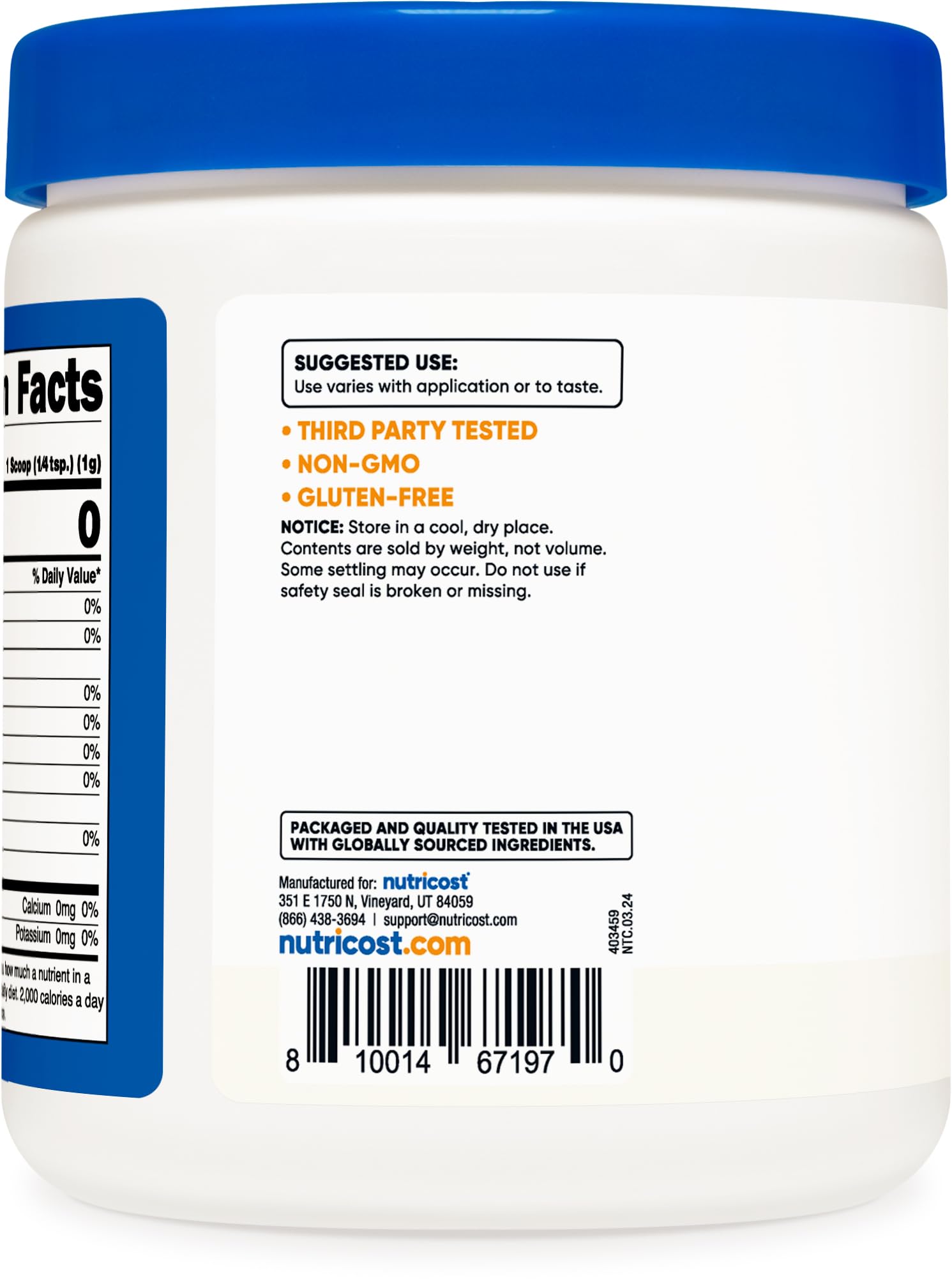 Nutricost Malic Acid Powder 1LB with scoop included