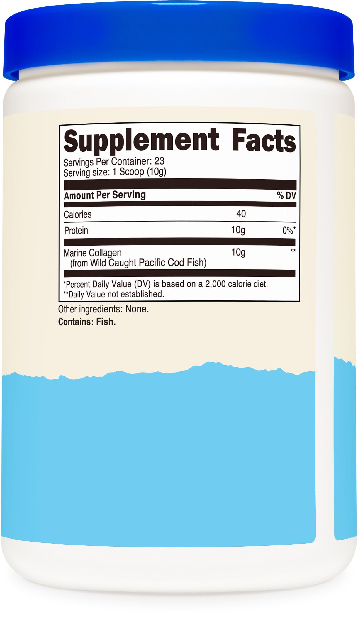 Nutricost Marine Collagen Powder 315g nutritional information