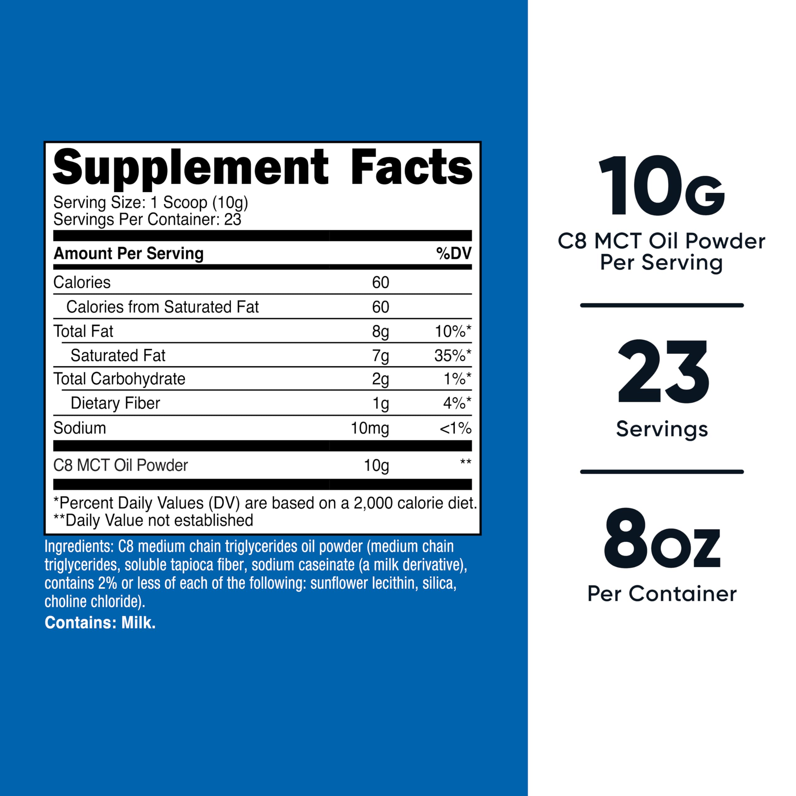 Nutricost MCT Oil Powder 290g packaging