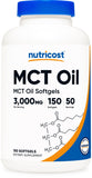 Nutricost MCT Oil Softgels 150 count front view