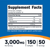 Nutricost MCT Oil Softgels bottle side view