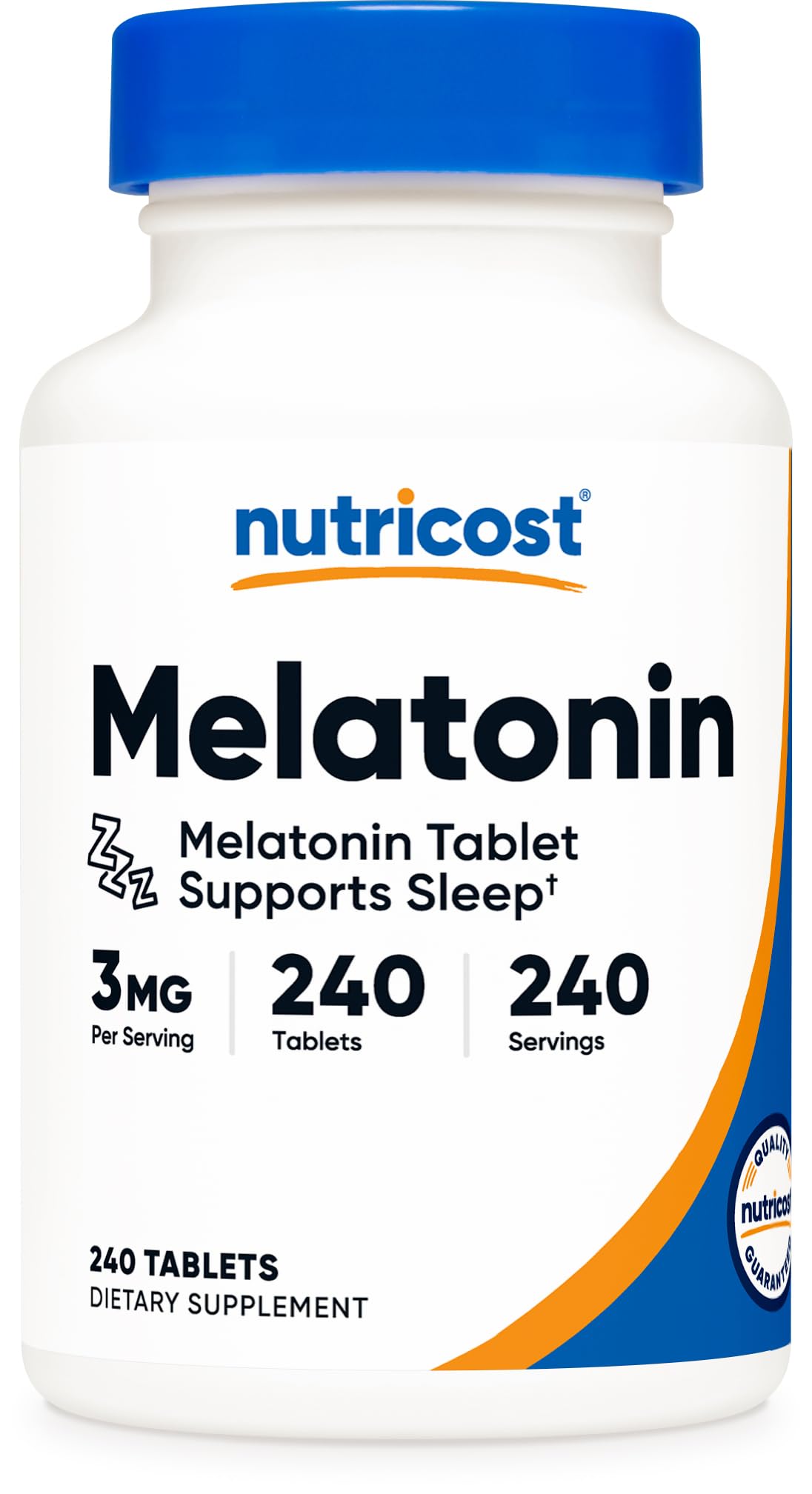 Nutricost Melatonin 3mg 240 Tablets front view