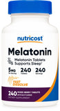 Nutricost Melatonin 5mg fast dissolve tablets mixed berry flavour front view