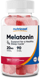 Nutricost Melatonin Gummies 20mg strawberry flavour front view