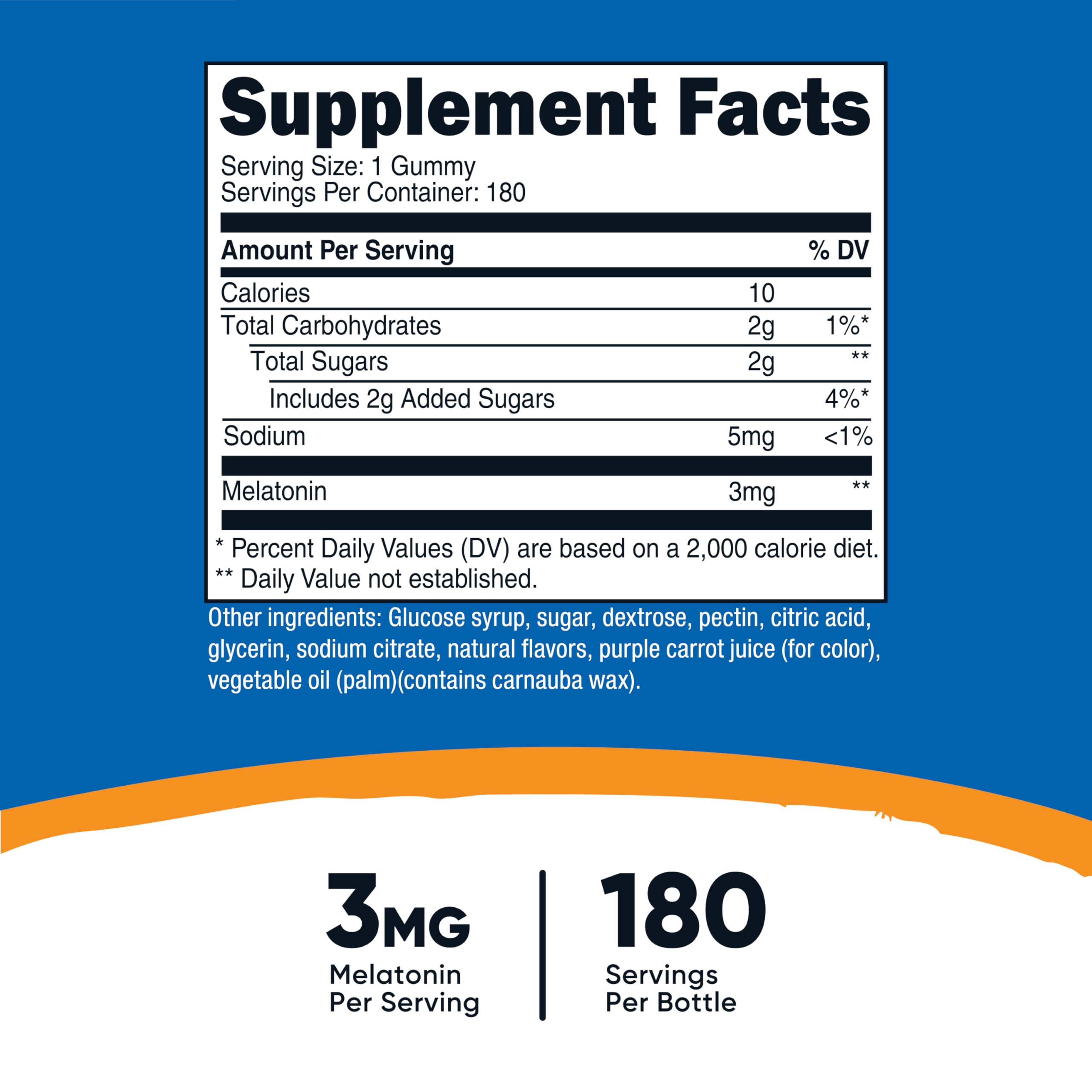 Nutricost Melatonin Gummies 3mg Strawberry gummies close-up