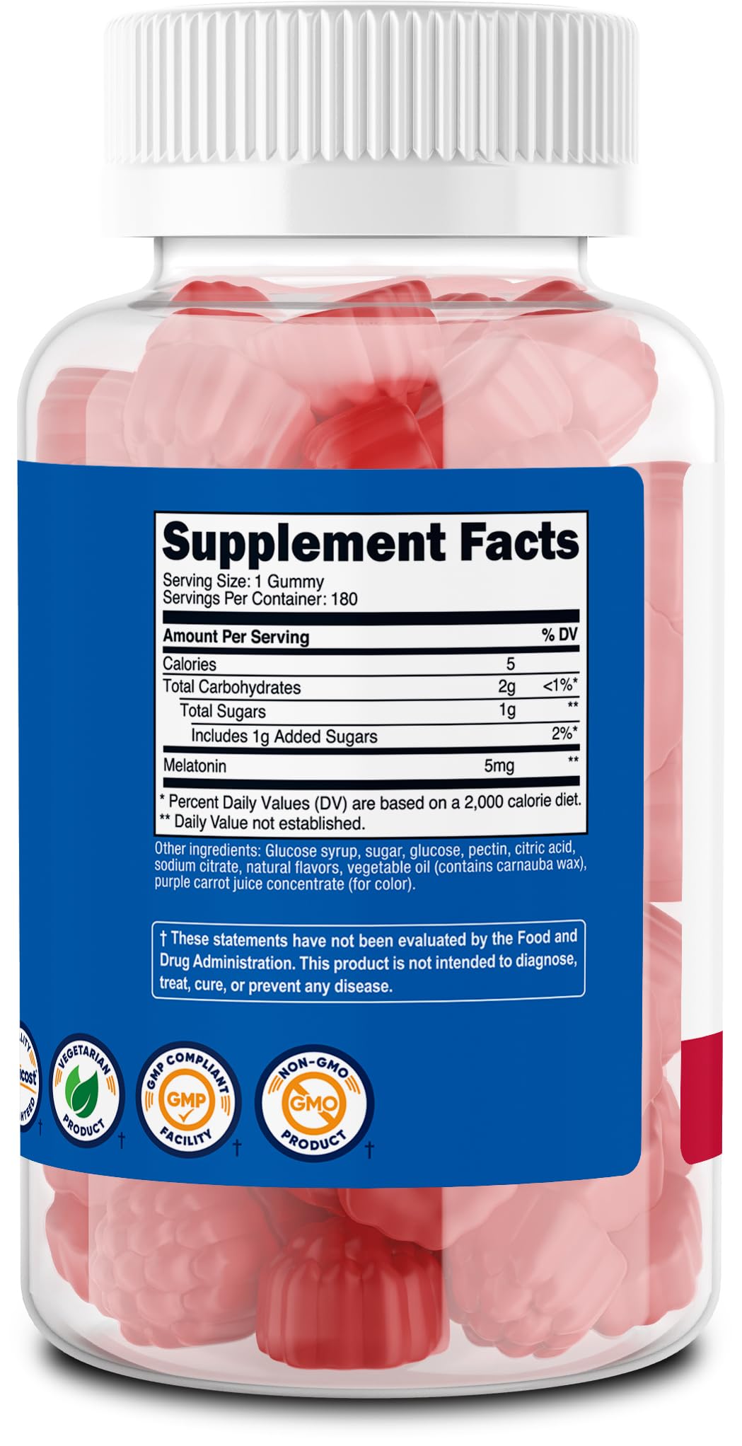 Nutricost Melatonin Gummies gummies on a table