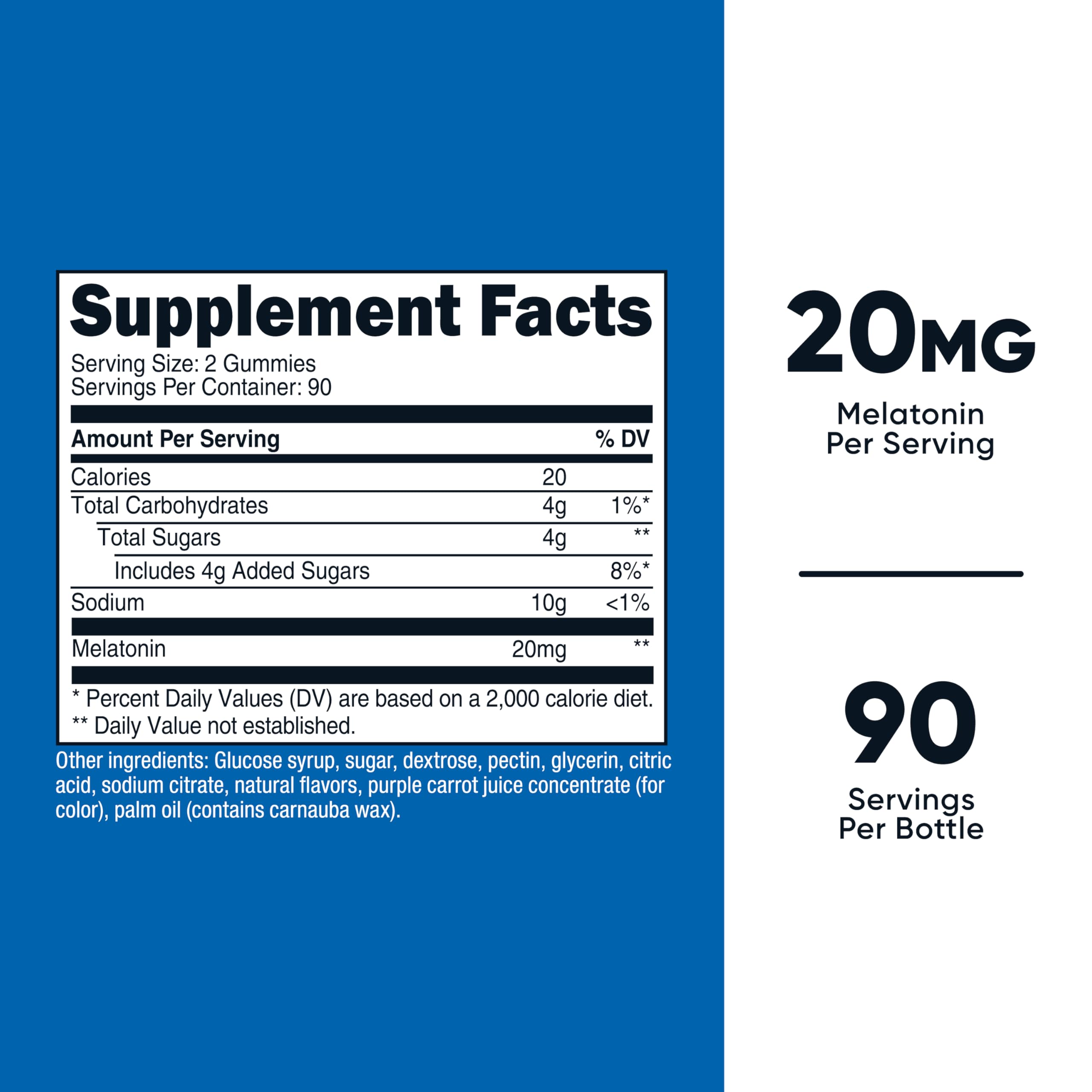 Nutricost Melatonin Gummies packaging with 431g content
