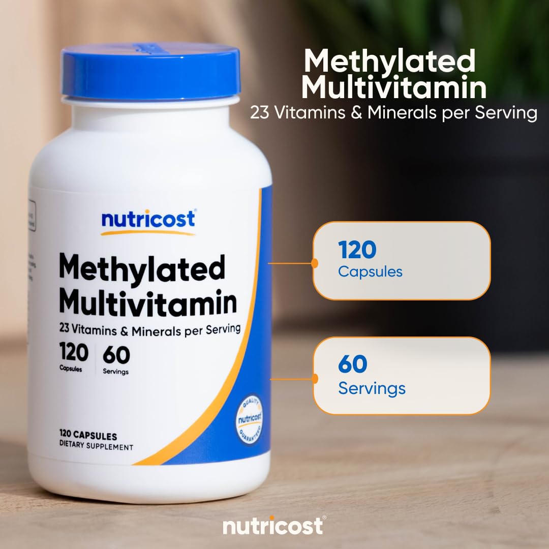 Nutricost Methylated Multivitamin capsule in hand