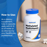 Nutricost Methylated Multivitamin on kitchen counter