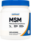 Nutricost MSM Powder 500g front view with label