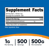 Nutricost MSM Powder 500g side view showing packaging