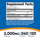Nutricost MSM Tablets 240 count side view