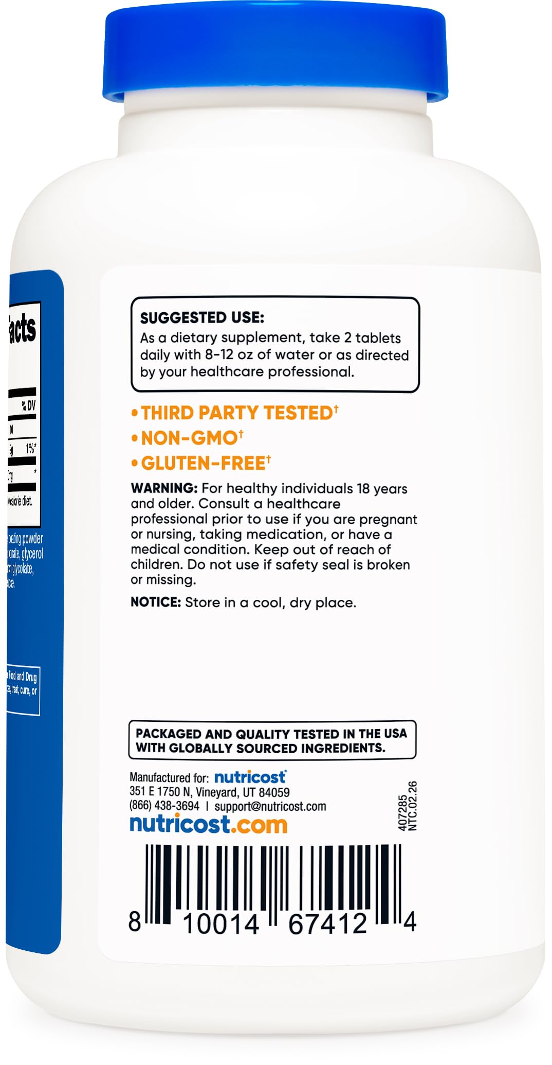 Nutricost MSM Tablets on a wooden table