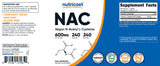 Nutricost N-Acetyl L-Cysteine 600mg capsules in hand