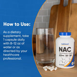 Nutricost N-Acetyl L-Cysteine capsules in hand