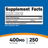 Nutricost N-Acetyl L-Tyrosine Powder 100g side view